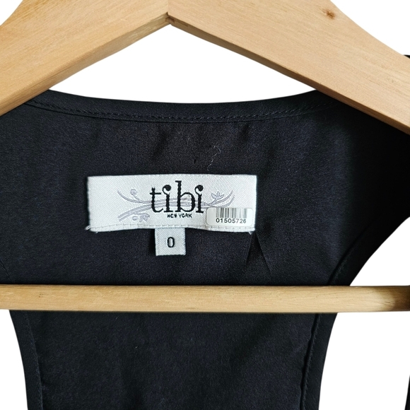 Y2k Vintage Tibi Black Mini Sleeveless Bubbke Dress Size 0 - Picture 3 of 6